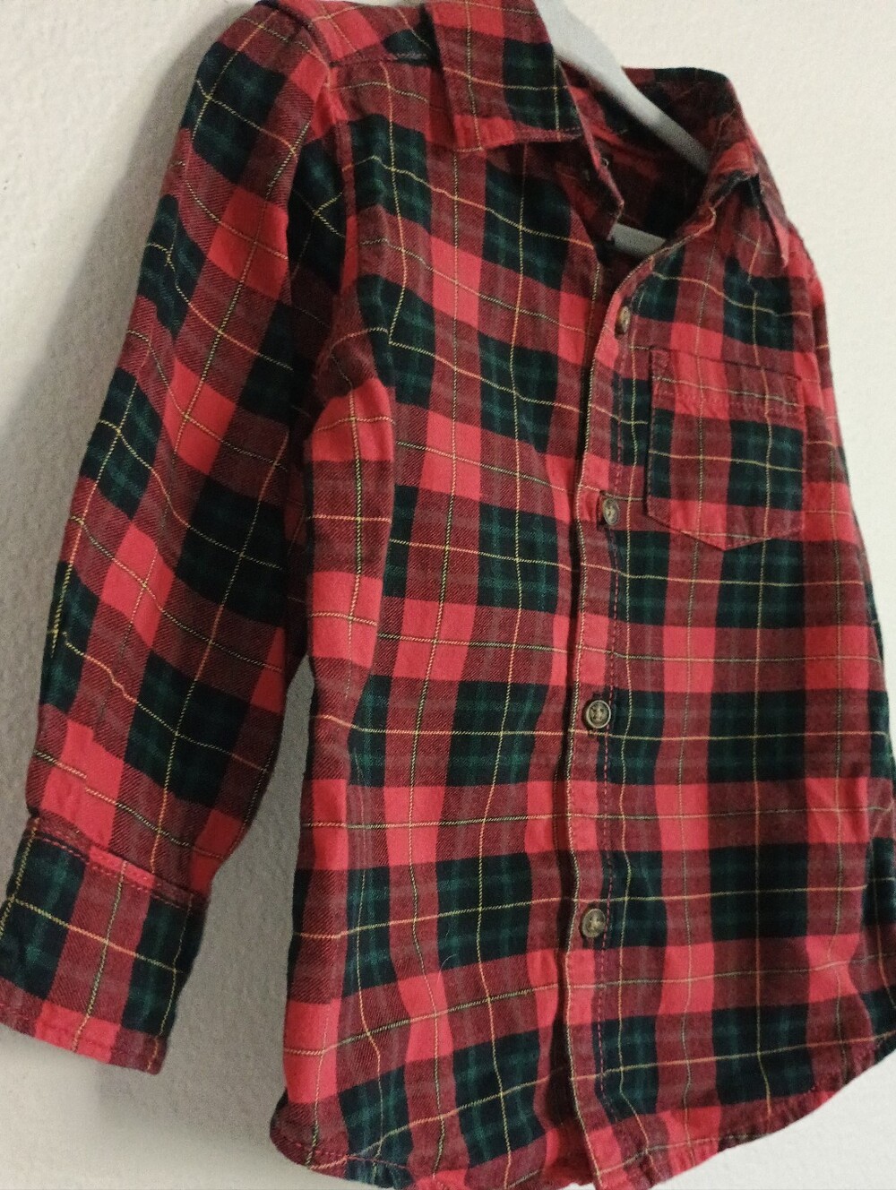 4/$15 Carter's Red Plaid Button Down, 2T